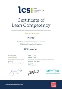 LeanCompetencySystemCertificate
