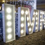 the IMR logo in lights