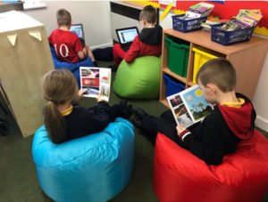 kids on Bean Bags